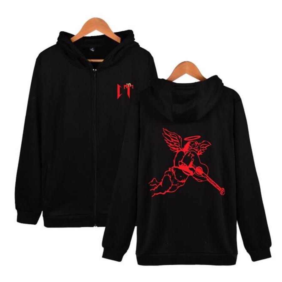 

Весна, осень и зима свитер на молнии красивый мужской свободный принт с длинными рукавами модная мужская одежда в Гонконге 3XL