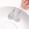 Vintage Hohl Damen Blume Ohrringe Schmuck Edelstahl Wassertropfenform Geometrisch Ohrring