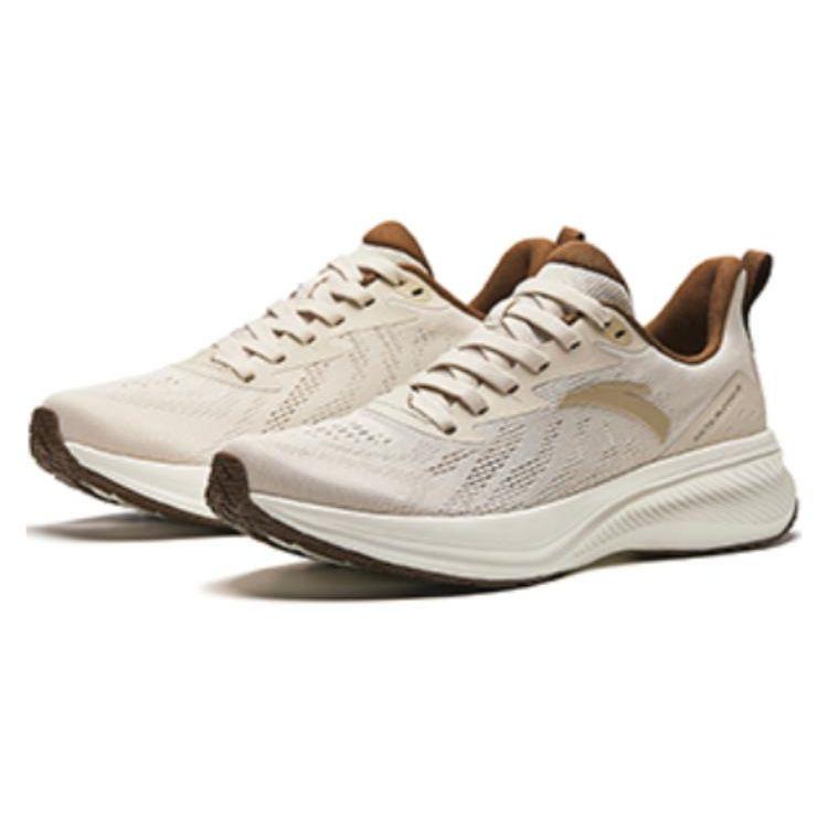 Anta Pohodlné Tlumící Odolné Běžecké Boty s Nízkým Svrškem Pánské tenisky Bílé Béžové 112425534-1