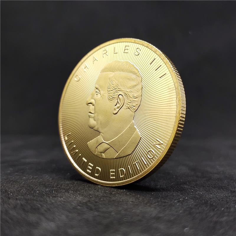 Moneta d'Oro Foglia d'Acero Canadese, 2015, 2020, 2021, 2023, Moneta Commemorativa Foglia d'Acero, Moneta della Regina del Commonwealth, Moneta Commemorativa per il Commercio Estero