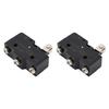 2 Pcs Micro Limit Switch 160OF 42RF 2.7PT 2.4OT 0.5MD 30.2OP 32.5FP NO NC Roller Lever Limit Switch 250VAC