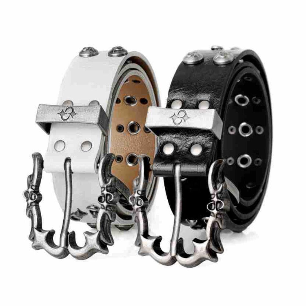 Carved Buckle Rivet Belt Spicy Girl Men Belt Trend Y2K Belt Jeans Accessories