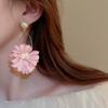 Silver Needle Sweet Flower Butterfly Pearl Tassel Earrings Trend Stud Earrings Temperament Earrings Women