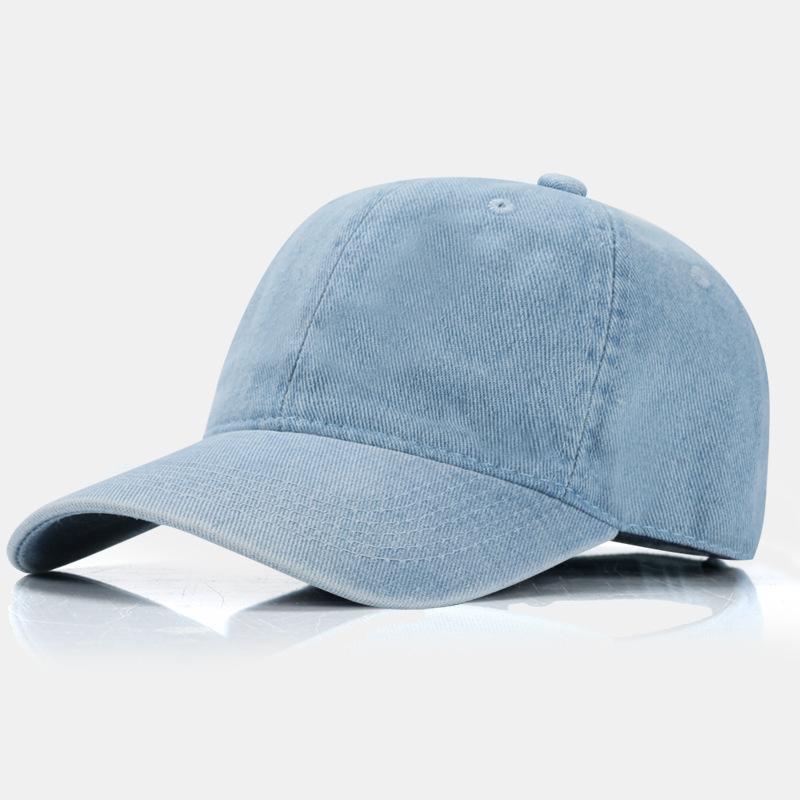 Cross-border Sunshade Face Shown Small Cap Washed Old Minimalist Cowboy Hat Custom Printing Embroidered LOGO Baseball Cap 100%