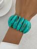 Ingemark 7 Colors Vintage Elastic Resin Plastic Bangles for Women 2025 New Trend Boho Geometric Round Bracelets Y2K Jewelry Gift