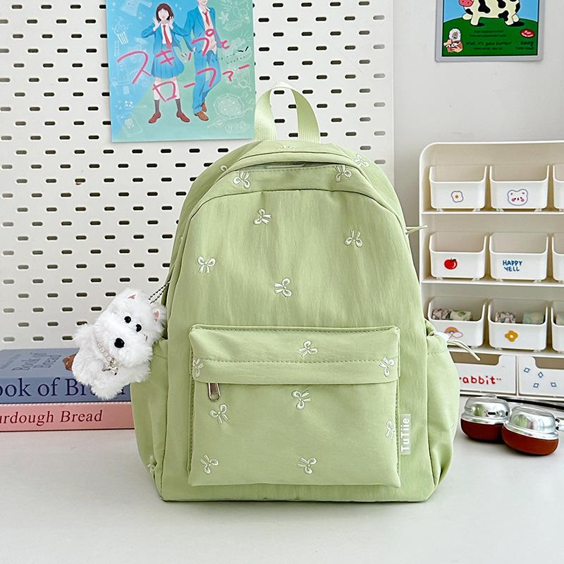 School bag new high value fresh sweet candy color backpack junior high school students lightweight travel backpack