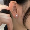 Earrings Summer Chic French Small Fragrance Petal Earrings Feminine Style Delicate Cherry Blossom Screw Earrings
