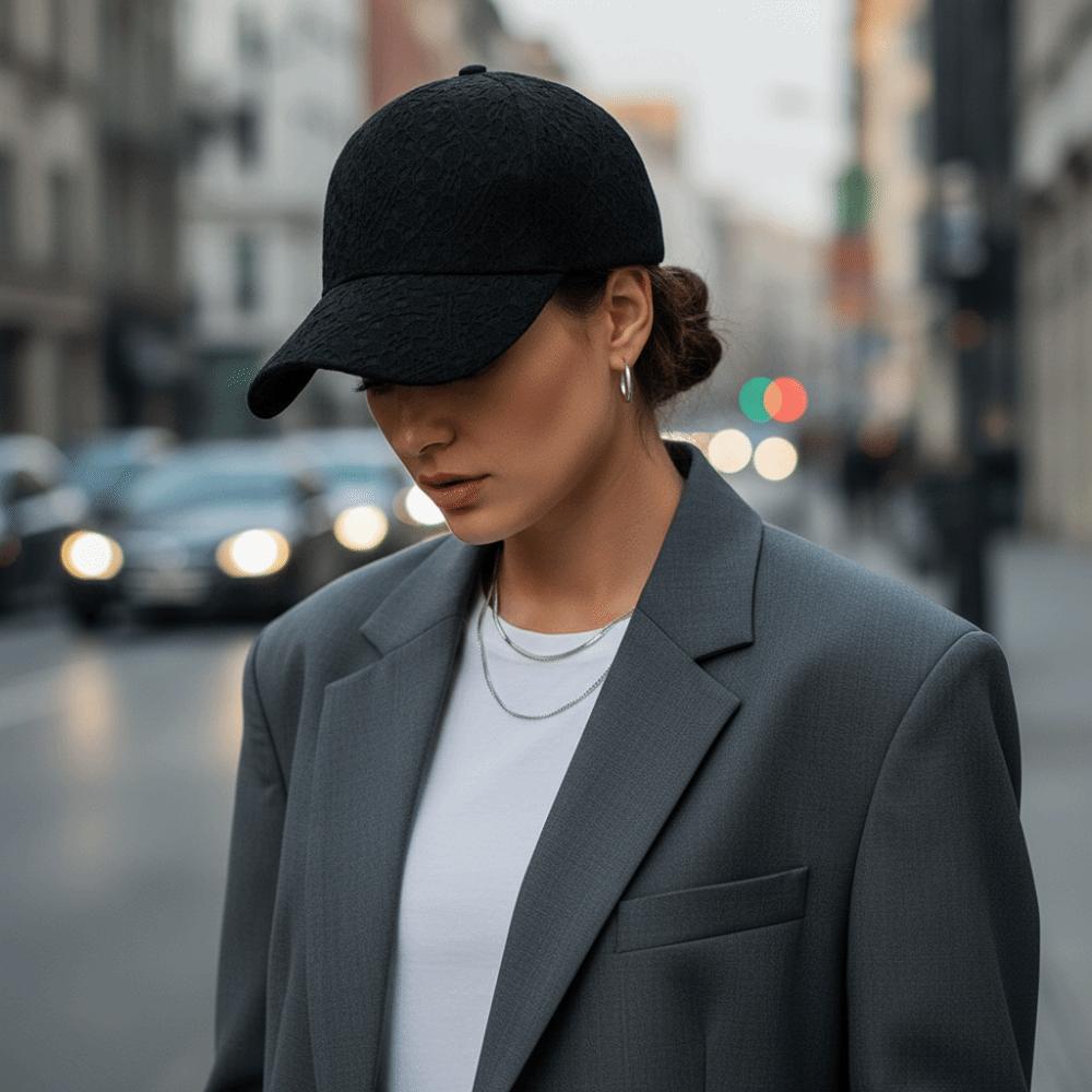 Adjustable Mesh Baseball Hat Hollow Out Outdoor Sun Hat Fashion Floral Lace Baseball Cap  For Women