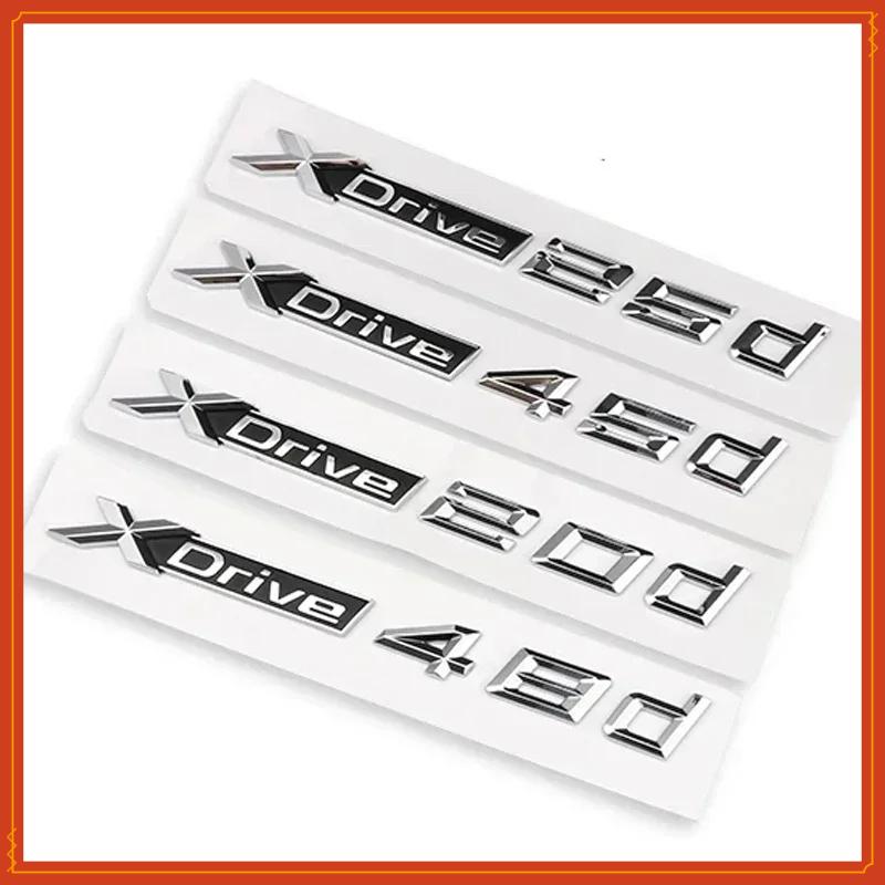 3D New Xdrive 20d 30d 35d 40d 50d 20i 25i 30i Car Fender Emblem Trunk Badge Sticker For BMW X1 X3 X4 X5 X6 X7 Logo Accessories FD8