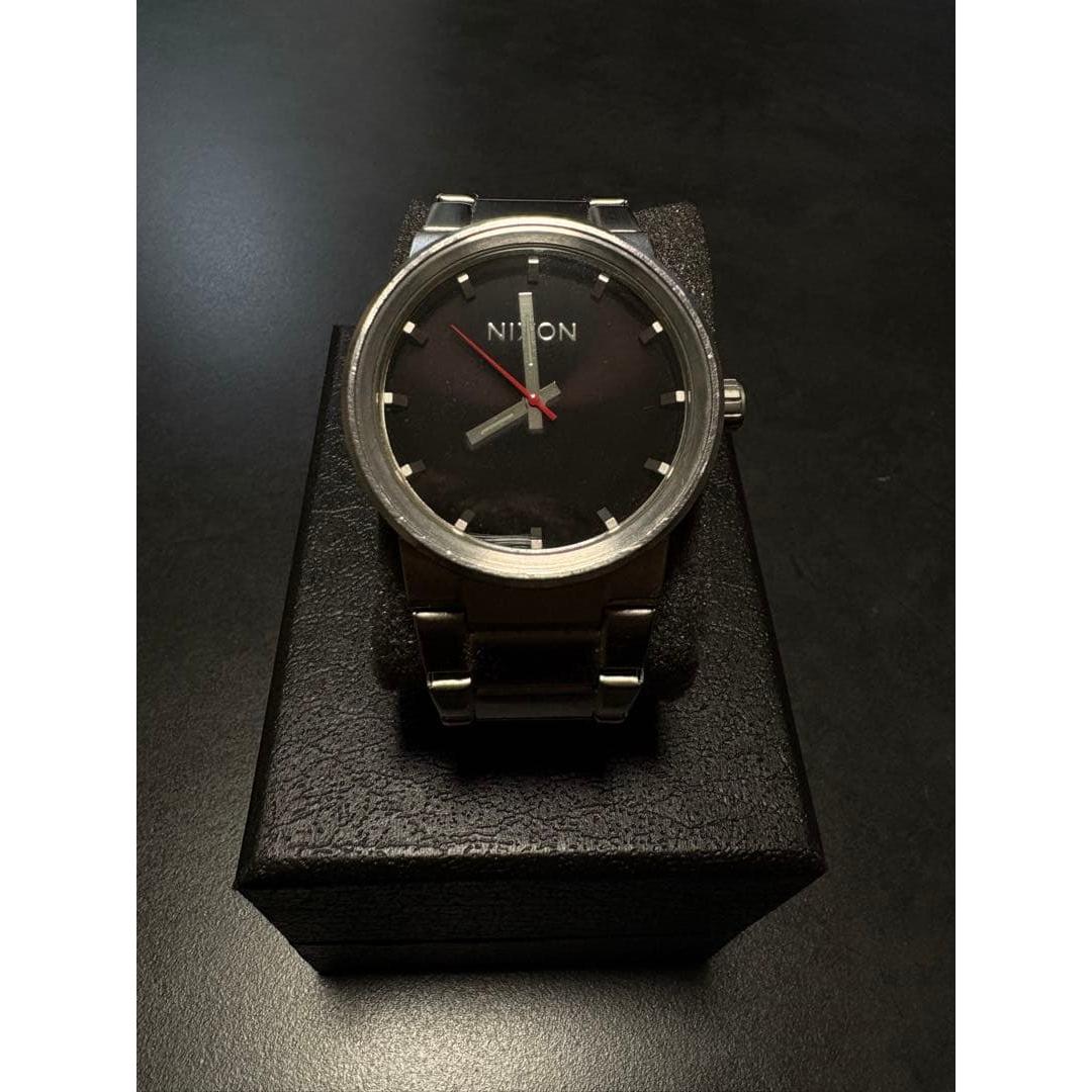 Used [Free Shipping] NIXON Watch Silver/Black Treated as Junk