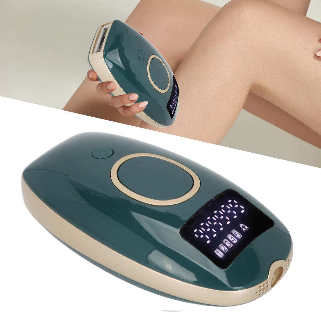 Hair Depilator Red Ray Cooling Portable IPL Hair Removal Device for Home Dark Green 100?240V