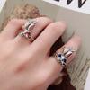Neue Kreativität Modische Ringe Niedlicher Rotäugiger Hase Karotten-Styling Retro-Ringe Offen Verstellbar Partnerringe Damenschmuck