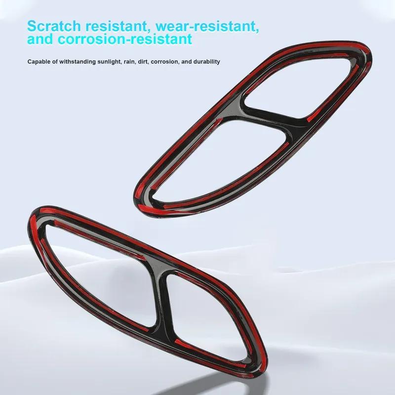 Car Exhaust Pipe Cover Trim For Mercedes Benz GLC A B C E Class X253 W205 W213 W176 W177 W246 W247 2016-  Car Accessories