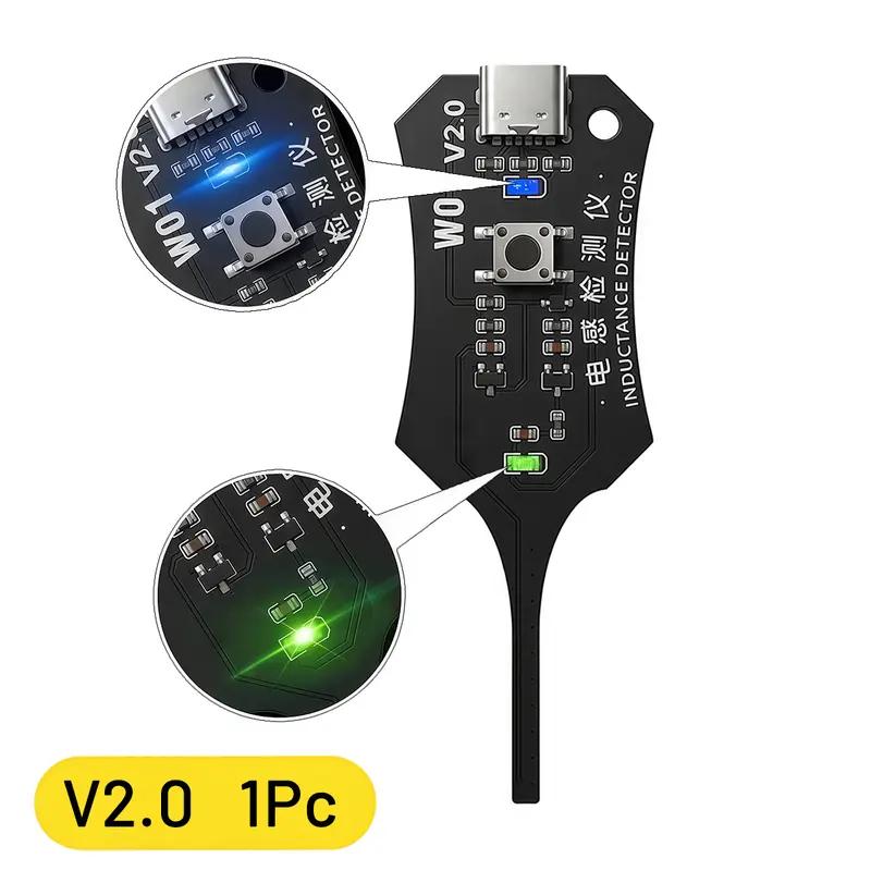 OSS W01 V2.0 Induktivitätsprüfer Motherboard-Spulenprüfer Elektronische Leiterplatte Induktor-Detektor für Handy-Motherboard-Komponenten