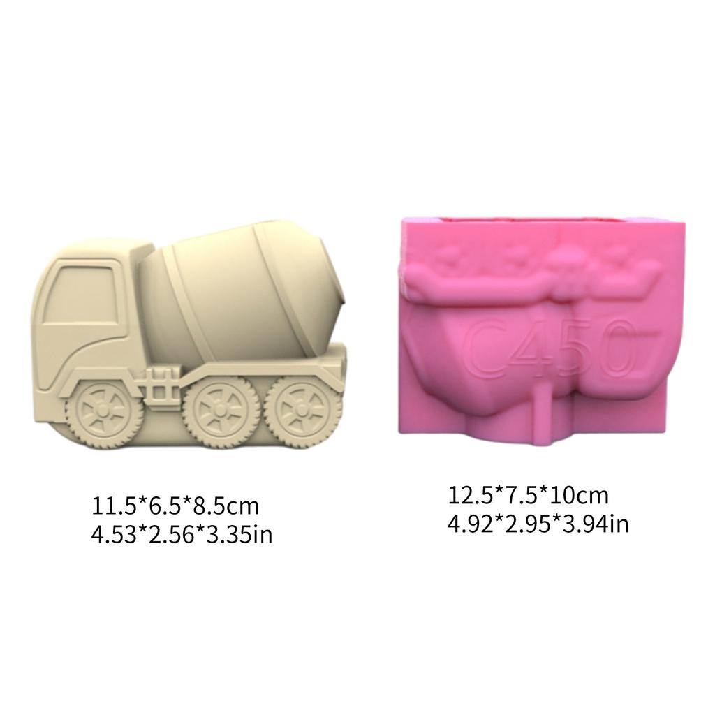 Nonstick Mud Tanker Pen Holder Mold Flower Pot Silicone Mold DIY Crafts Ornament Tool DIY Succulent Planter Mold