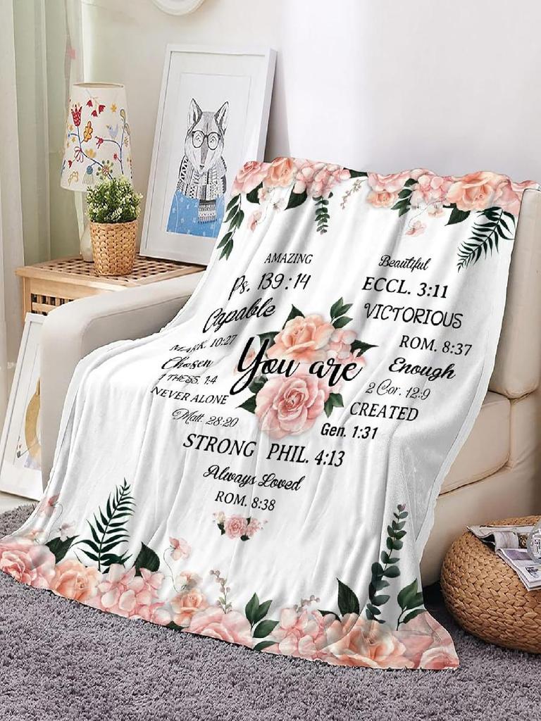 Christian Inspirational Throw Blanket X Perfect Catholic  Spiritual Gifts for Women Home Textile Soft Cozy Christmas Gift