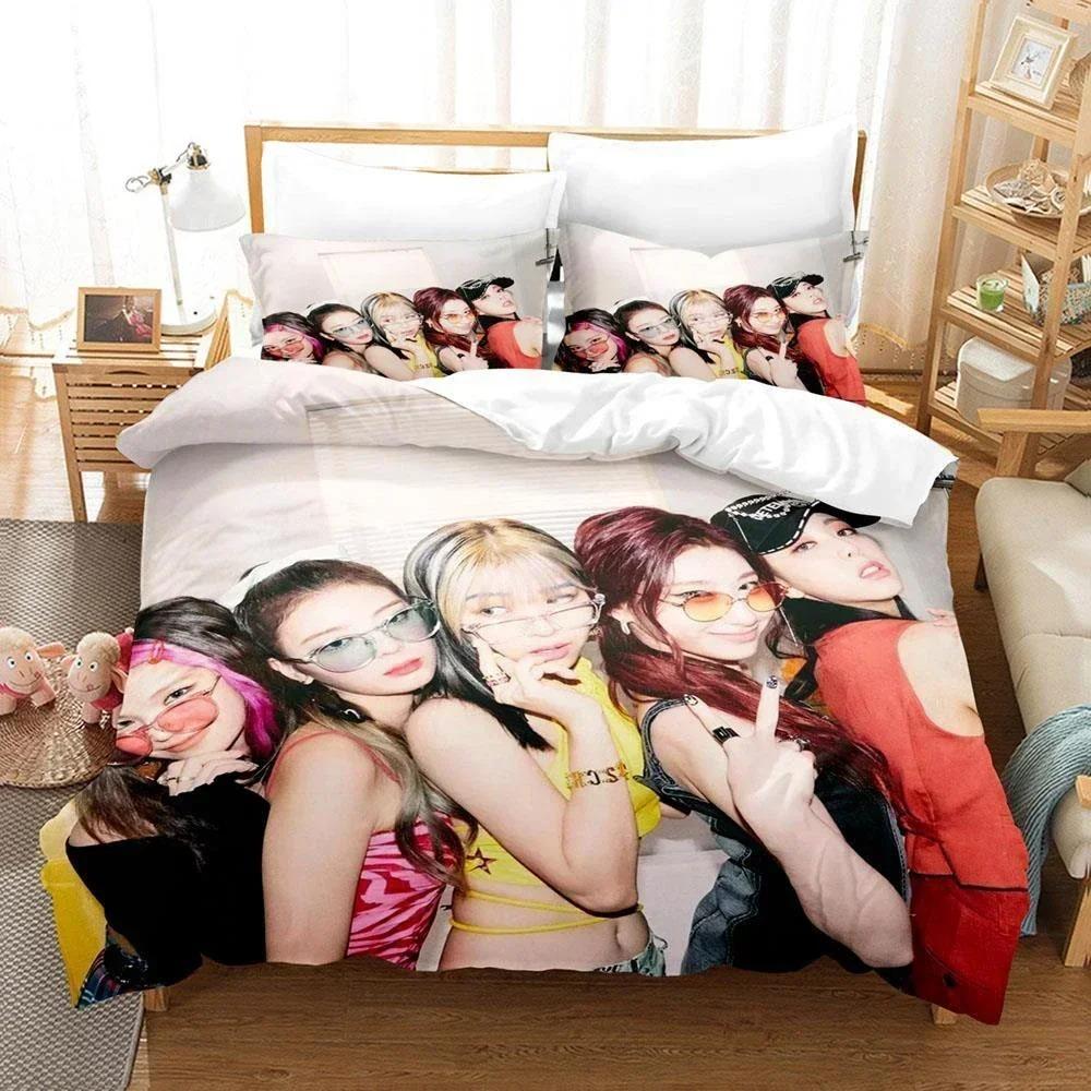 Comforter 3D Print Kpop Group Itzy Bedding Set For Bedroom Soft Modern S Comefortable Kids And