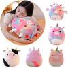 Cute Unicorn Plush Toy Bat Pillow For Kids Rainbow Pig Cat Cow And Bat Designs 35cm