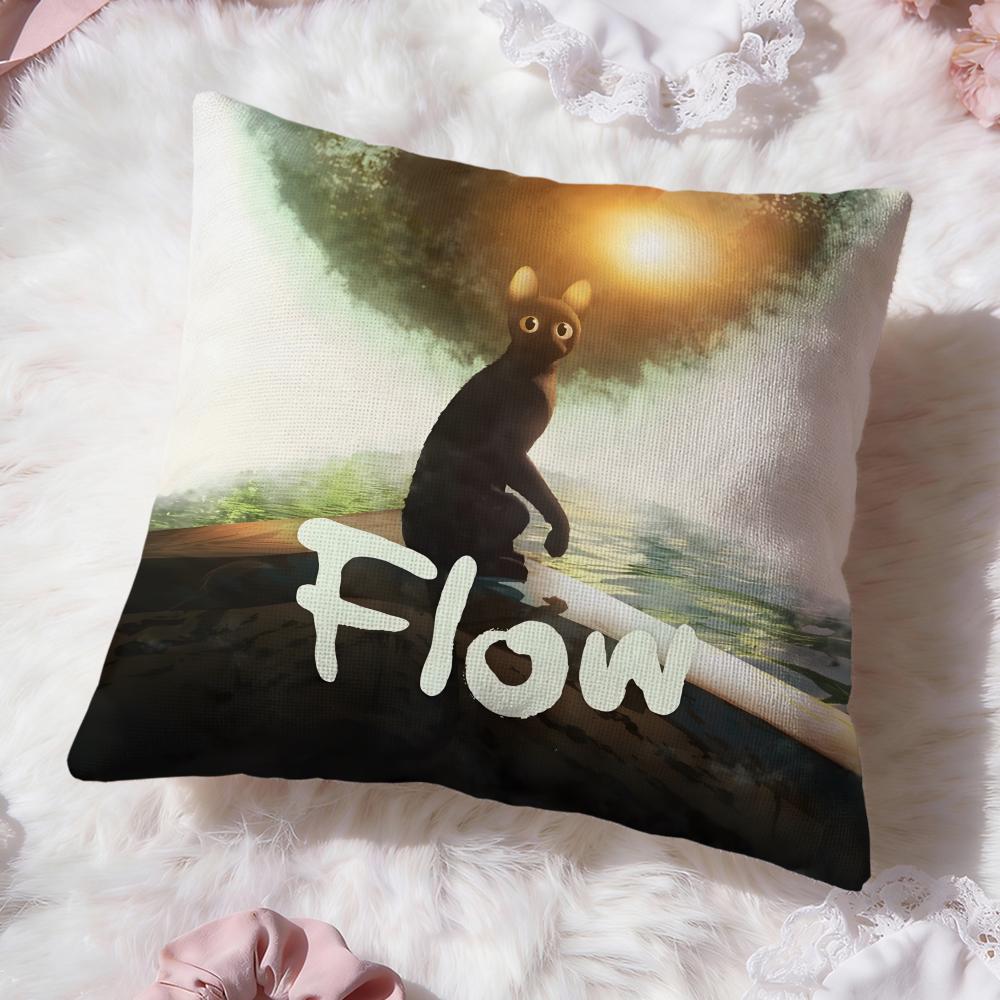 Cartoon Movie F-Flow Cushion Cover Premium Comfort Reversible Pillow Cove -Two In One Design for Any Room & Car Interior