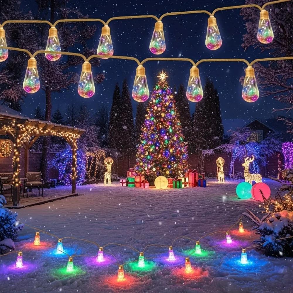 Solar Hemp Rope Fairy String Lights Waterproof Outdoor Decorative Lights for Patio Garden Party Decor