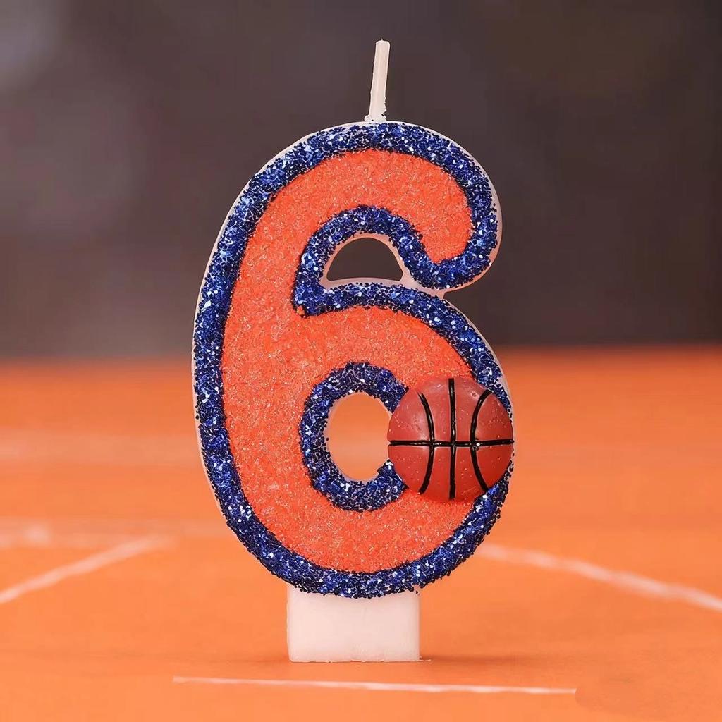 Vitality Basketball 0-9 Free Matching Combination Digital Candles Birthday candles are perfect for high-end baking cake decorati