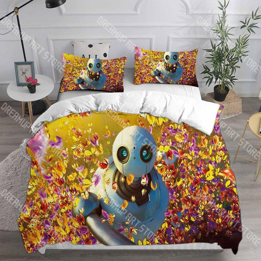 Fashion The Wild Robot Cartoon Bedding Set Single Twin Full Queen King Size Bed Set Kids Bedroom Duvetcover Sets Bed Sheet Set