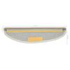 VidaXL Tapis d'escalier 15 pièces 56 x 17 x 3 cm Blanc Demi-rond 133898