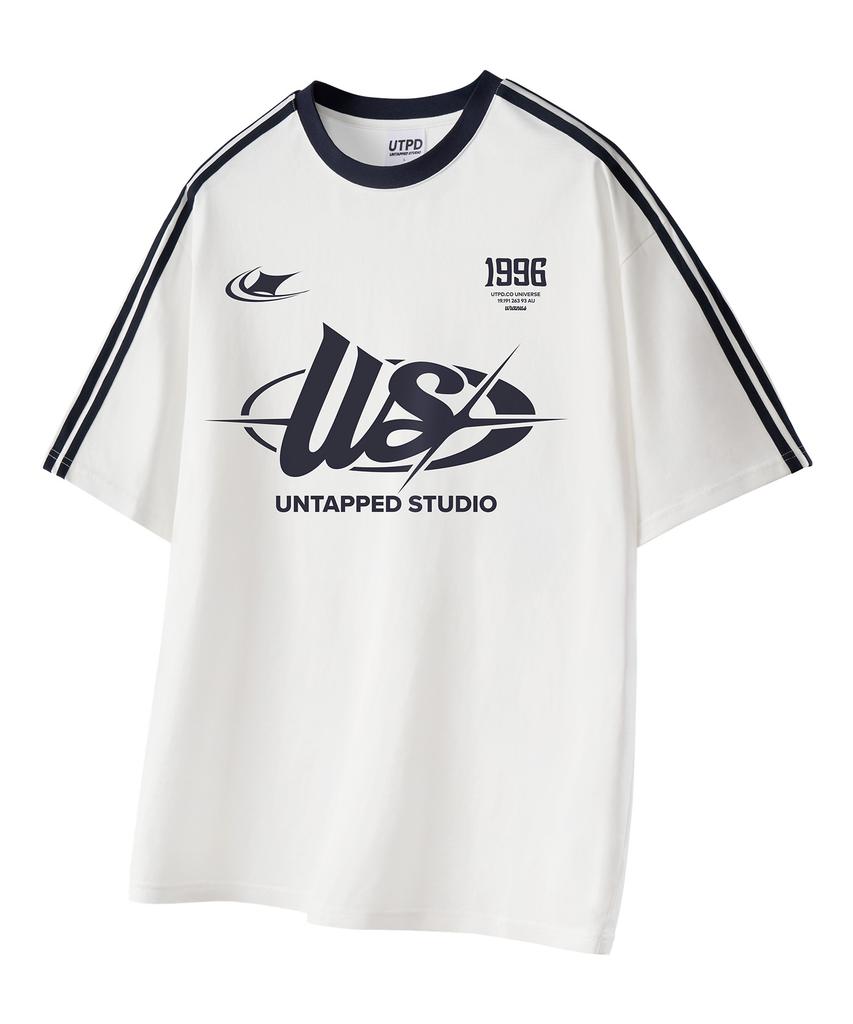 UNTAPPED STUDIO 1996 Us Oversized Track Short Sleeve Color Block T-Shirt 3 Colors