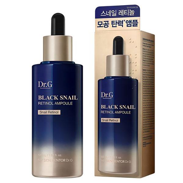 

Dr.G Black Snail Retinol Ampoule (50мл) – Укрепляющая и разглаживающая сыворотка для ухода за морщинами, корейская