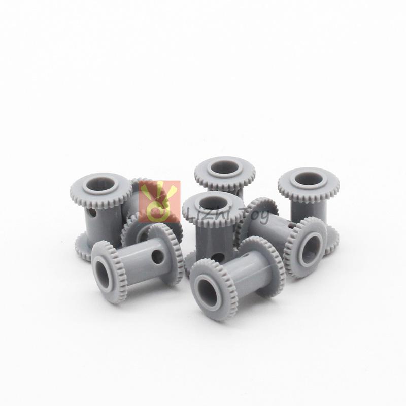 Building Blocks Bricks String Reel 2X2 Drum Holder High-Tech 2584 2585 Compatible With Hook Tow Ball 30395 Engineering Machinery