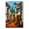 World Famous Street Scenery Canvas s Night Scene Canvas Picture European Oil  Print for Living Room Wall Decor