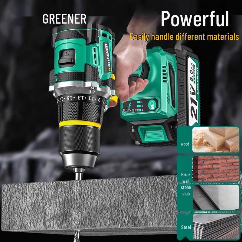 Green Forest 21V Brushless Impact Cordless Drill CN plug (adapter included)