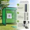 300x300x300cm Golf Practice Net, Indoor Outdoor Hitting Net with Target Sheet, Practice Mat & Rubber Tee, Steel Frame, Backyard, Garden, Garage, Park