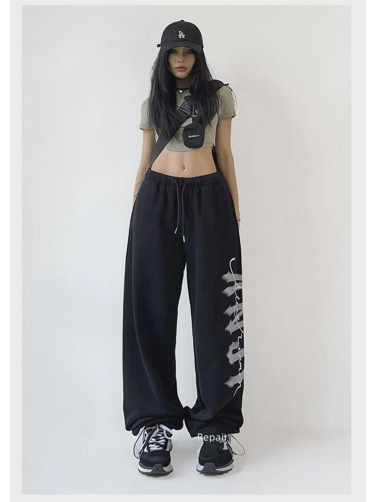 2022 Winter Fashion Hip Hop Printed Sweatpants - European & American Style