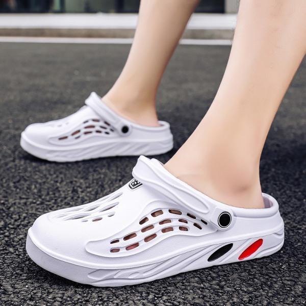 Mens Womens Garden Clogs Shoes - Slip-on with Adjustable Back Strap - Casual Slippers Unisex Quick Drying Sandals Summer Anti-Slip Beach Shoes