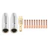 A96I-13Pcs 14AK Welding Torch Consumables MIG Torch Gas Nozzle Tip Holder Of 15AK MIG  Welding Torch
