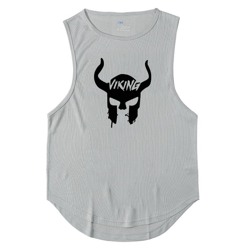 Merke Gym Stringer Tank Top Herre Kroppsbygging Klær Dacron Ermeløs skjorte Mann Fitness Vest Singlet Sportwear Workout Tanktop