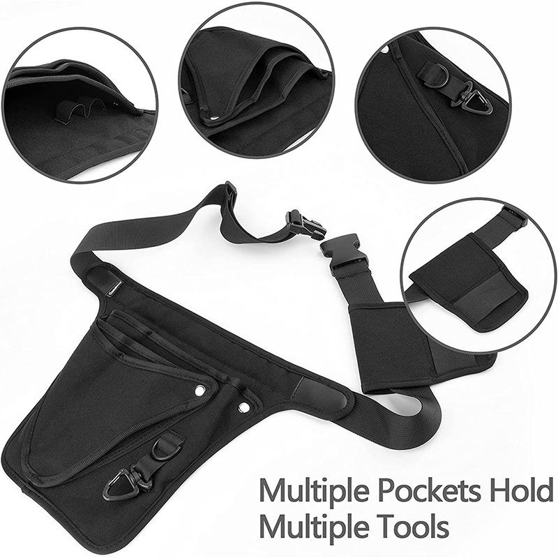 Half Body Fanny Pack Black Multifunctional Apron Mountaineering Travel Wear Resistant Gardening Haircut Kit