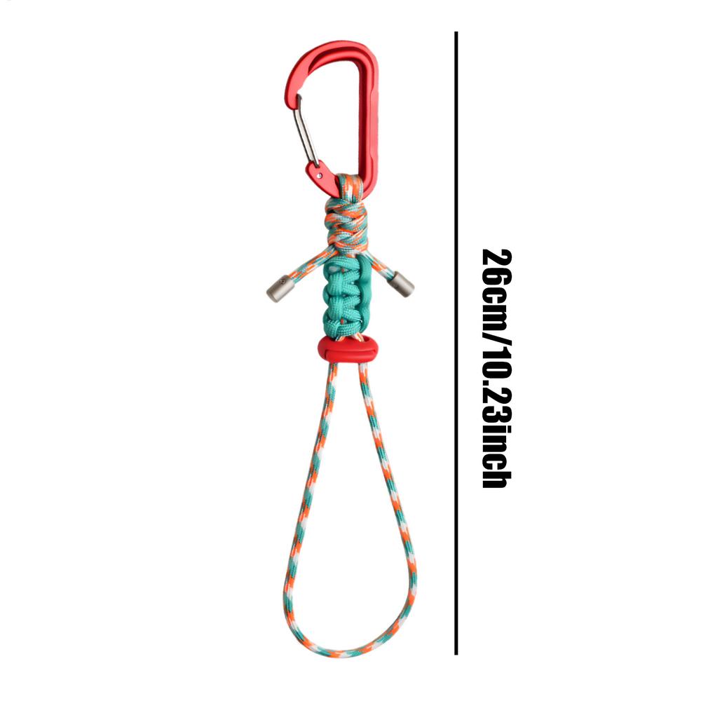 Strapazierfähiges Paracord-Lanyard mit Karabinerhaken Sicherer Schlüsselanhänger-Riemen für Wasserflasche, Rucksack & Outdoor-Ausrüstung