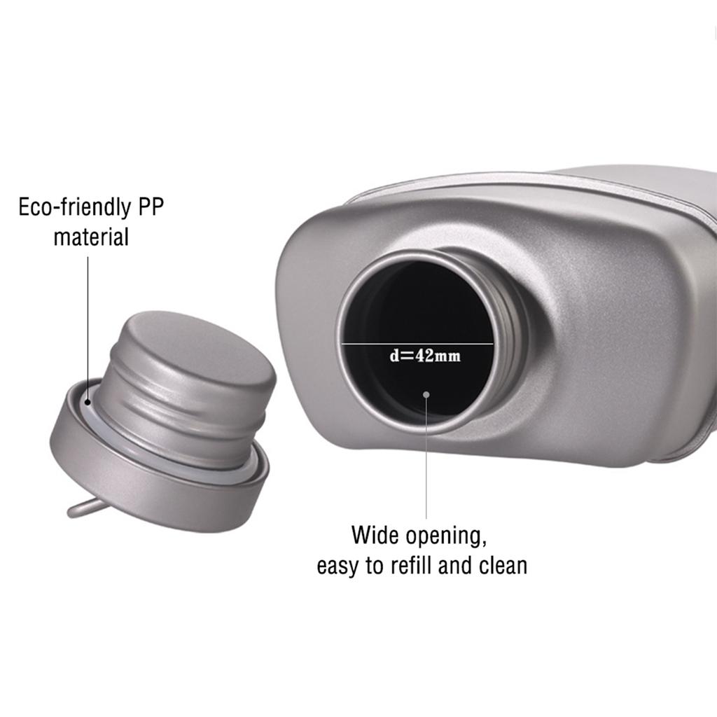 Lixada 1100ml Titanium Water Bottle Ultralight Kettle Drinking Bottle with Camouflage Bag Outdoor Cookware for