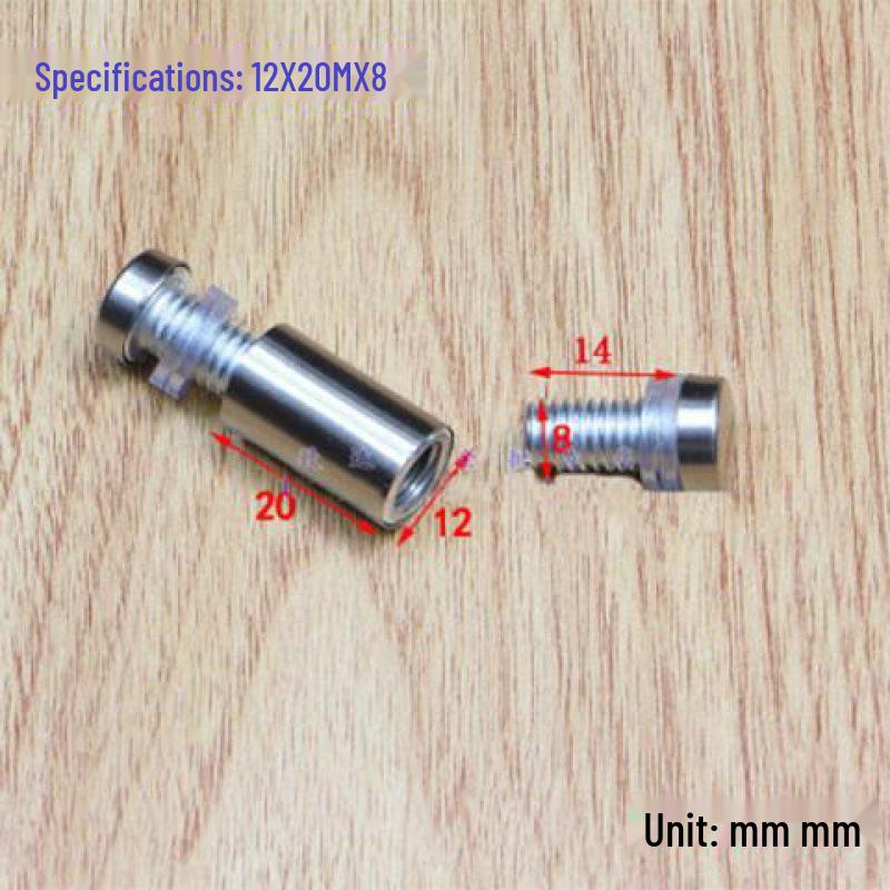 Stainless Steel Double-Head Advertising Glass & Acrylic Support Screws