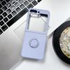 For Samsung Galaxy Z Flip 5 4 3 Phone Case Color Liquid Ring Holder Stand Cover Matte Shell Hard Antifall AntiFingerprint Fundas