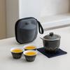TLAKEHO Portable Ceramic Tea Set