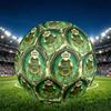 Club Santos Laguna Print Size 5 Soccer Ball, PU Wear Resistant Football for Match Training and Daily Practice, Birthday Gift for Soccer Fans