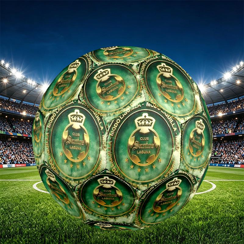 Club Santos Laguna Print Size 5 Soccer Ball, PU Wear Resistant Football for Match Training and Daily Practice, Birthday Gift for Soccer Fans