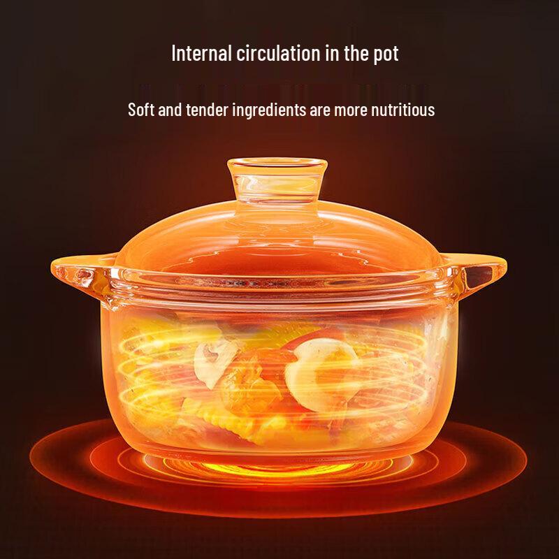 Peirsen Yellow Lid Ceramic Health Stew Pot