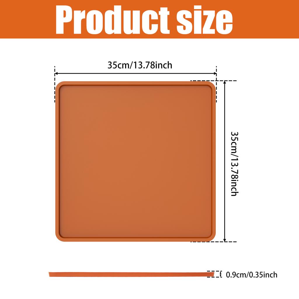 Silicone Dehydrator Mats with Raised Edge Non Stick Silicone Tray Liner 4Pcs/6Pcs 13.8×13.8 Inch Bakeware Baking Tray Mat Sheet