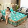 1pc Ruffle Bed Skirt +2pcs Pillowcase Thicken Sanding Bed Skirt 3pcs Set Soft Comfortable Bedspread Twin Double Size Bed Cover