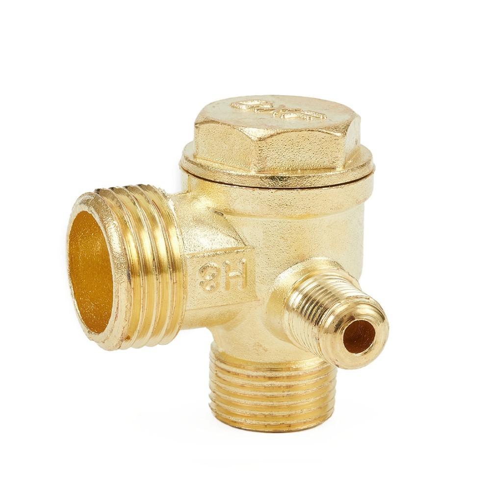 

20*16*10mm 3 Port Zinc alloy Air Compressor Check Valve Male Thread Connector
