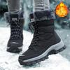 Women's Mid-Calf Boots Northern Winter Boots with Fleece Lining and Thick Sole for Warmth